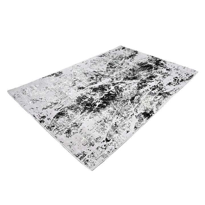 Grey Abstract Turkish Rug 5X8 Ft