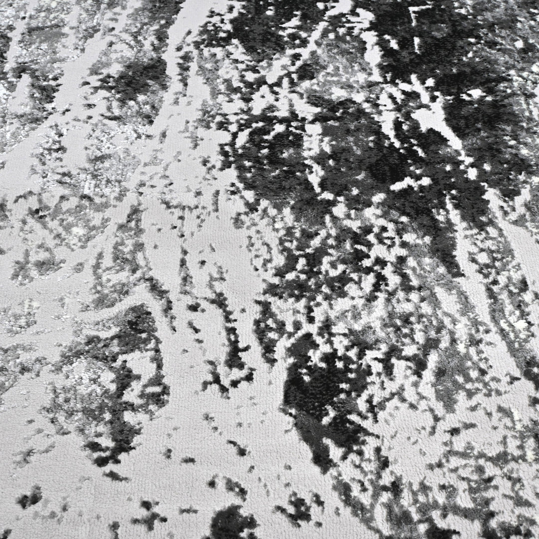 Grey Abstract Turkish Rug 5X8 Ft