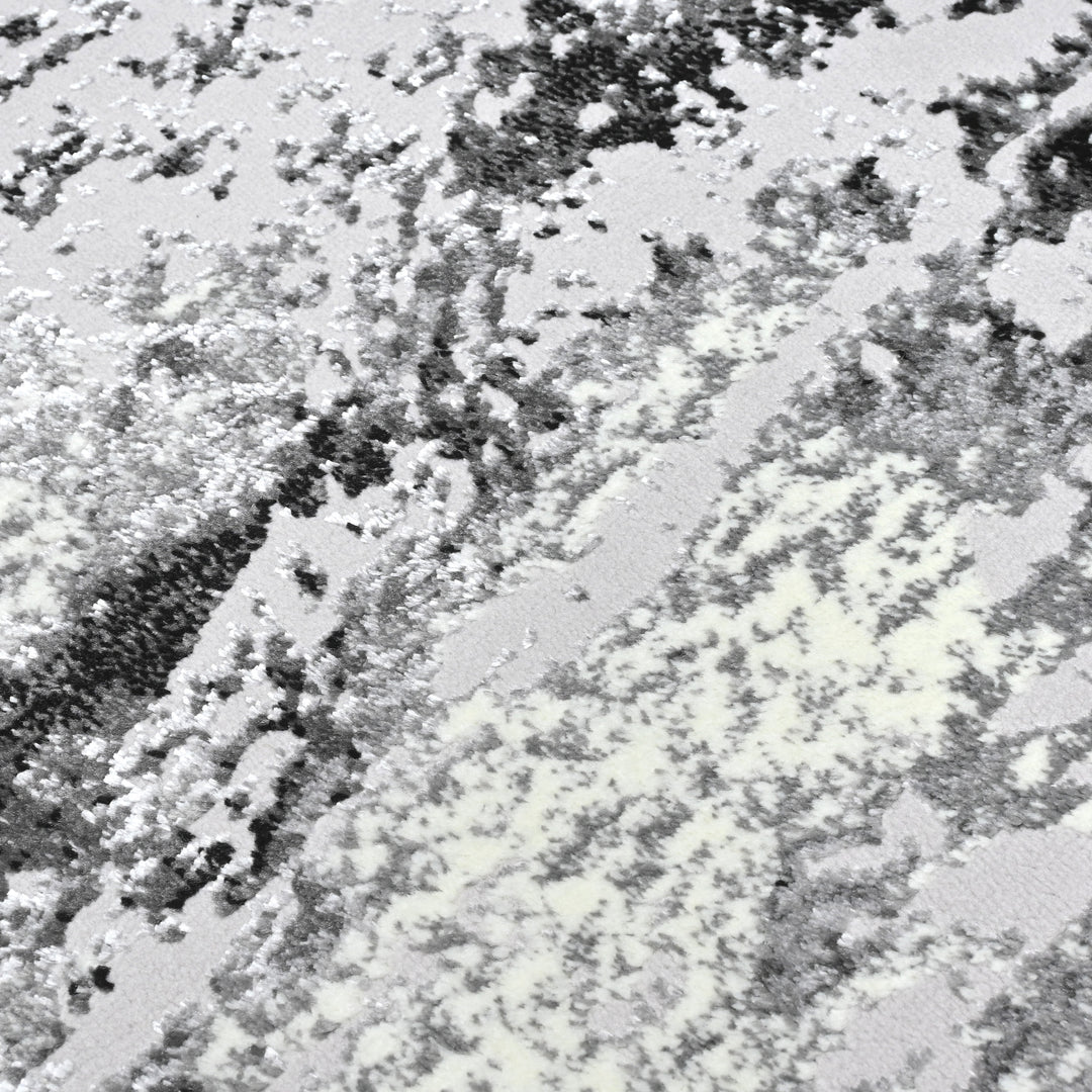 Grey Abstract Turkish Rug 5X8 Ft