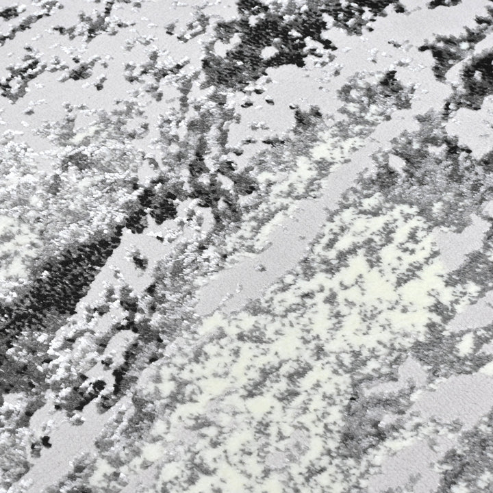 Grey Abstract Turkish Rug 5X8 Ft