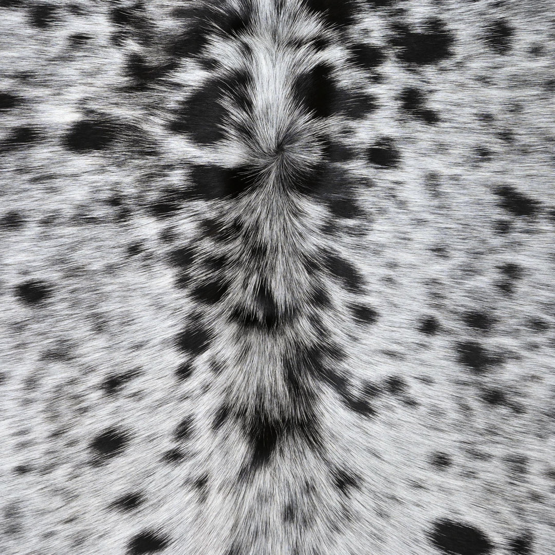 Brazilian Black & Grey Cow Hide 5.5X5.5 FT