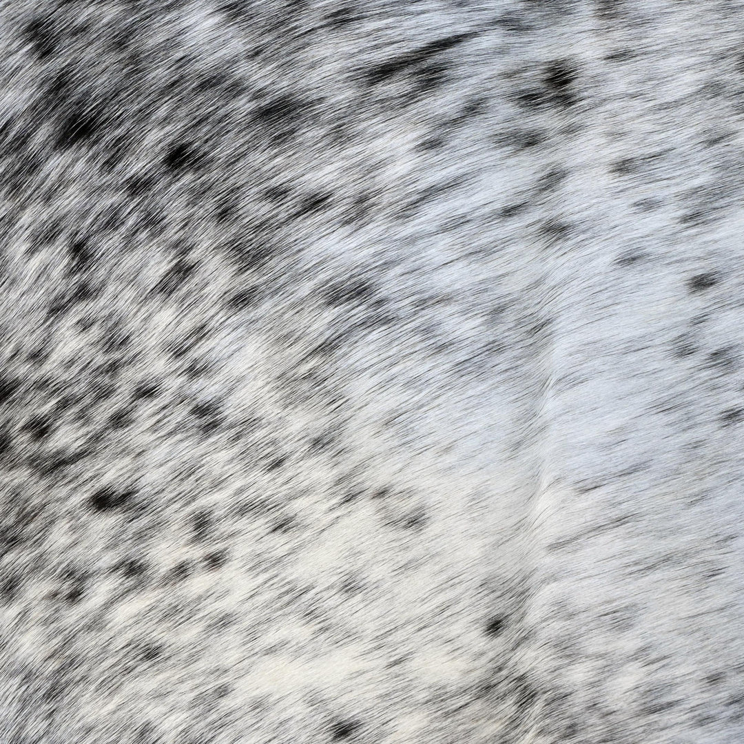 Brazilian Black & Grey Cow Hide 5.5X5.5 FT