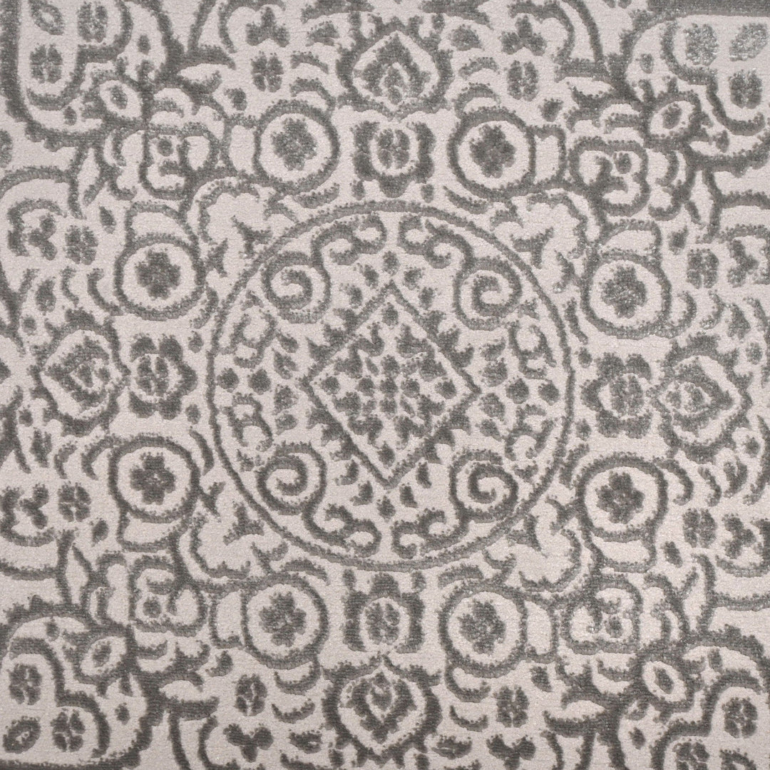 Off White Floral Turkish Rug 5X8 Ft