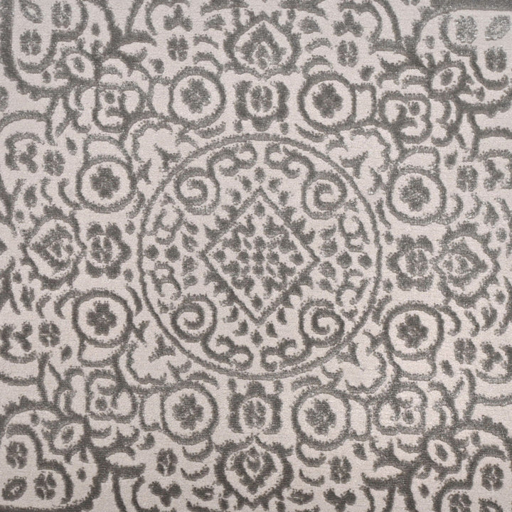 Off White Floral Turkish Rug 5X8 Ft