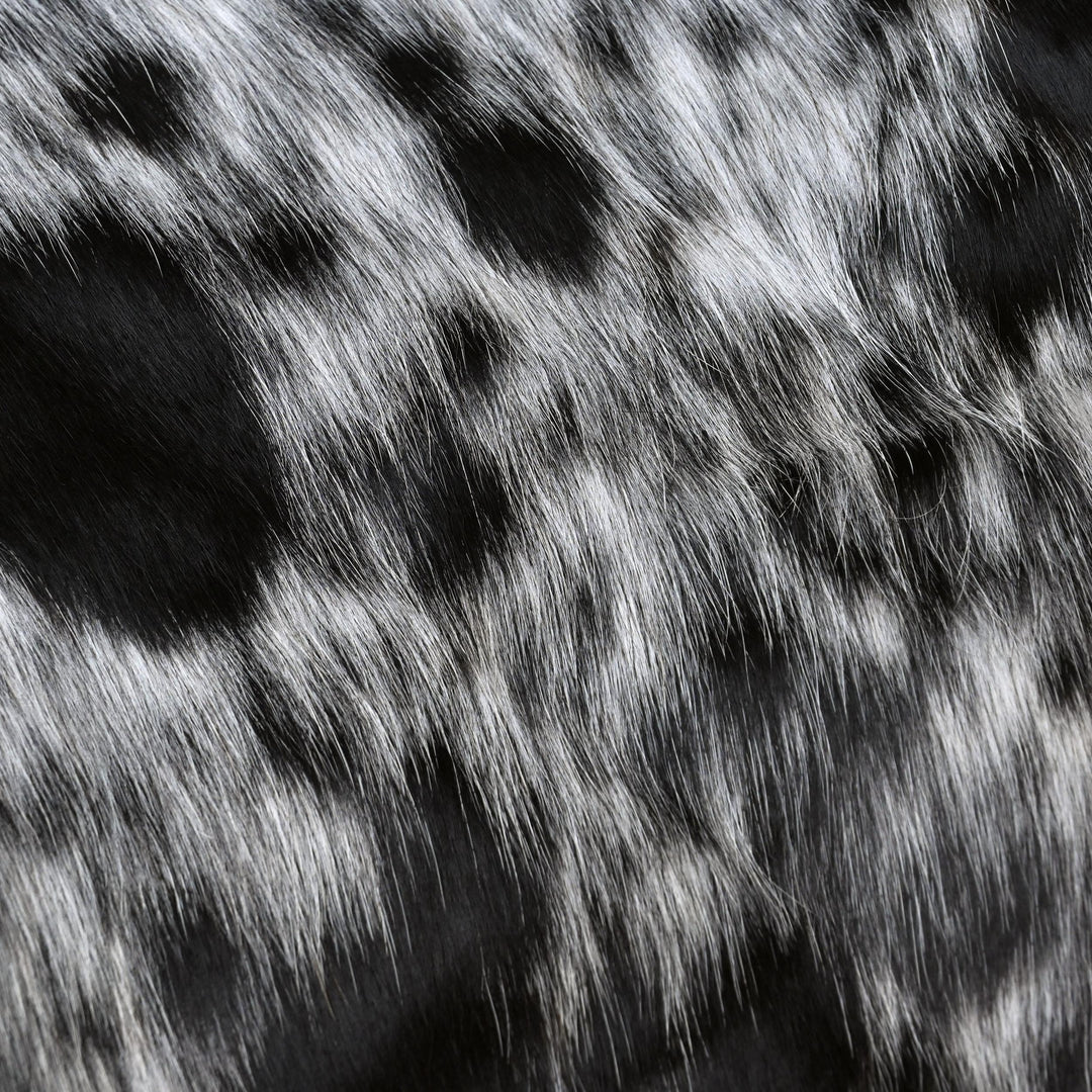 Brazilian Black & Grey Cow Hide 5.5X5.5 FT