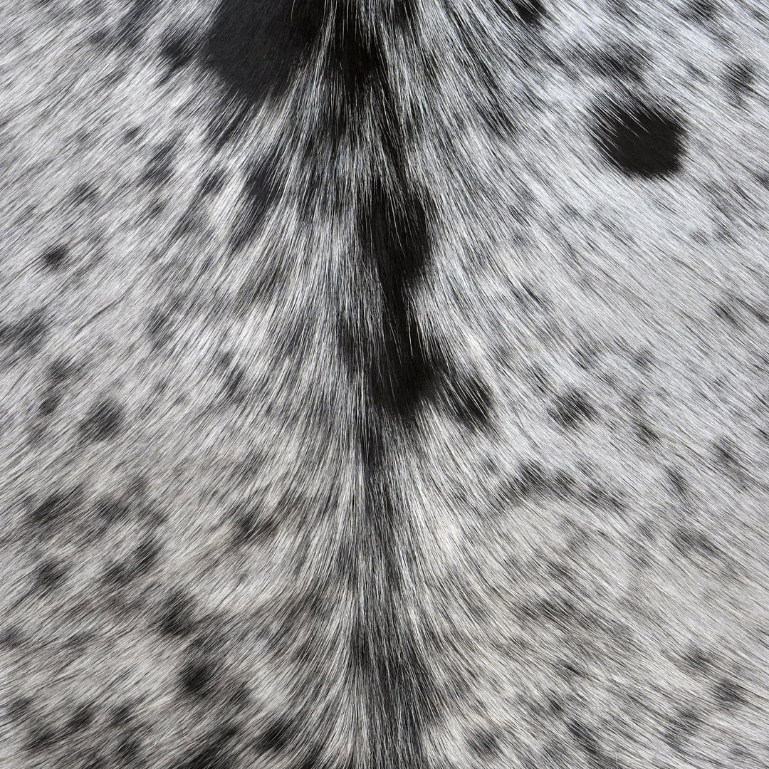 Brazilian Black & Grey Cow Hide 5.5X5.5 FT