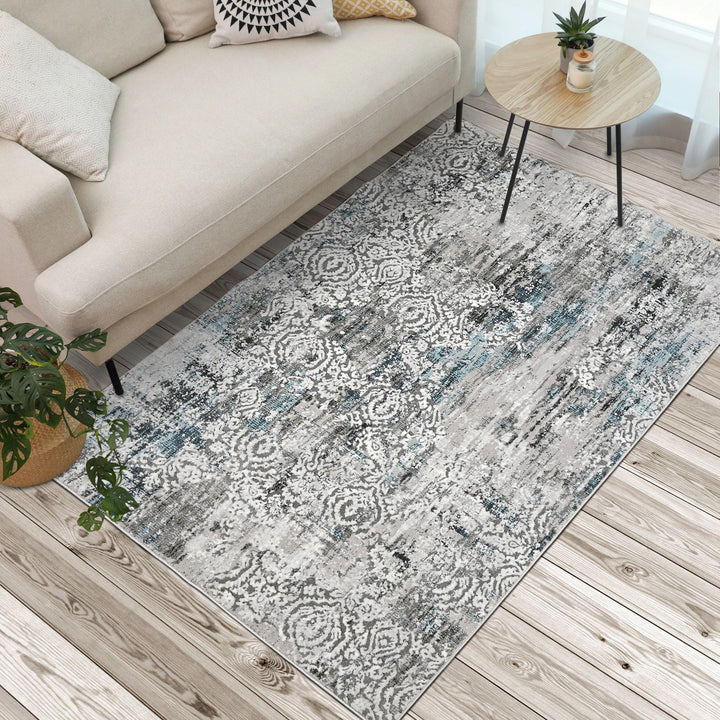 Grey Plain Turkish Rug 5X8 Ft