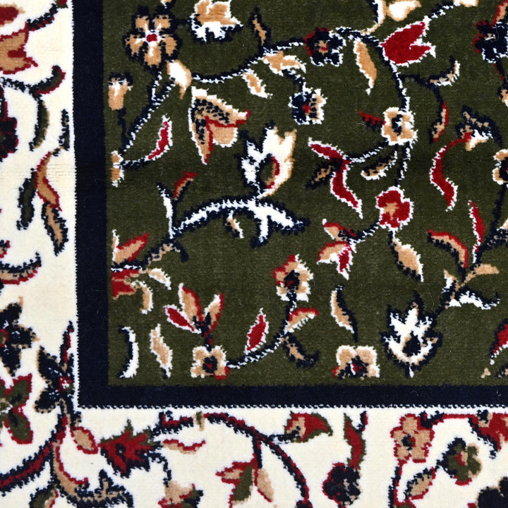 Olive Green Arch Hand-Knotted Prayer Rug 2.5x4 FT