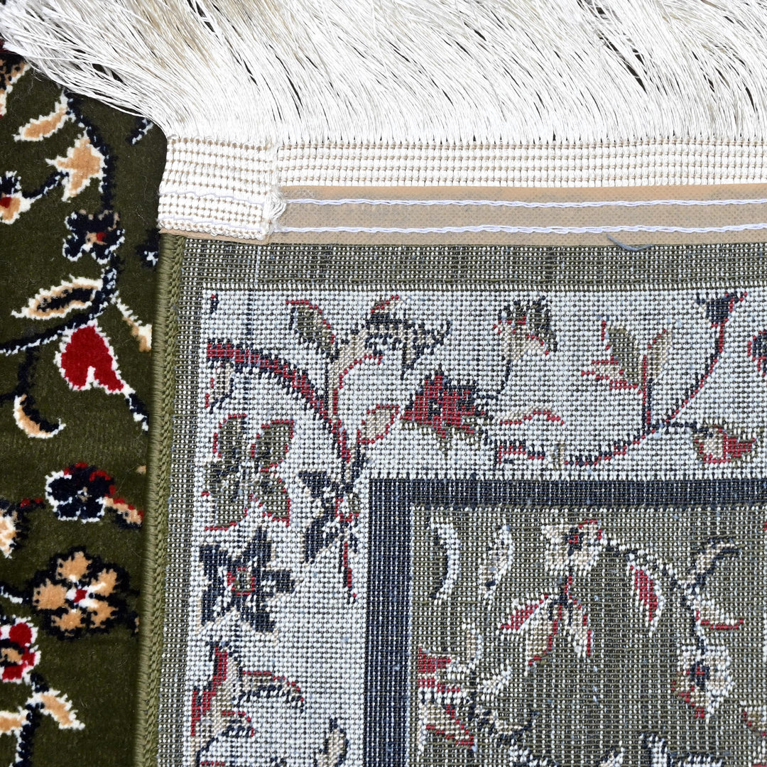 Olive Green Arch Hand-Knotted Prayer Rug 2.5x4 FT