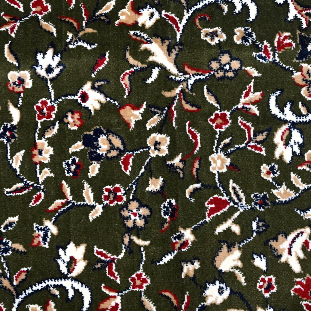 Dark Green Hand-Knotted Prayer Rug 2.5x4 FT