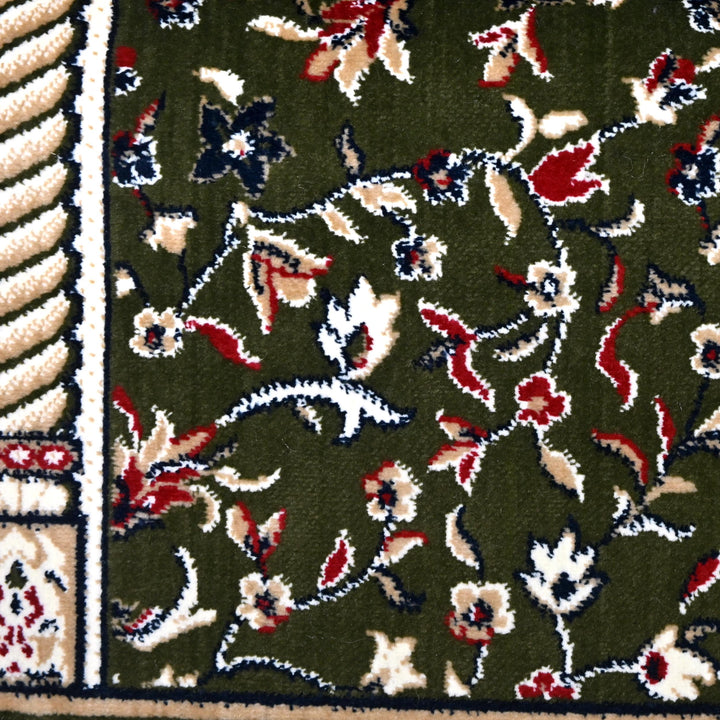 Dark Green Hand-Knotted Prayer Rug 2.5x4 FT