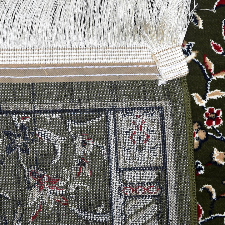 Dark Green Hand-Knotted Prayer Rug 2.5x4 FT