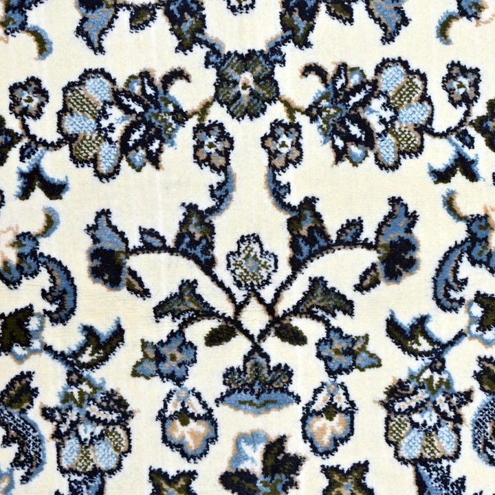 Ivory Black Hand-Knotted Prayer Rug 2.5x4 FT