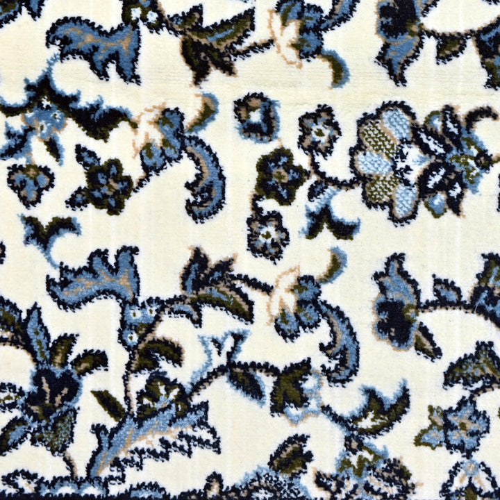 Ivory Black Hand-Knotted Prayer Rug 2.5x4 FT