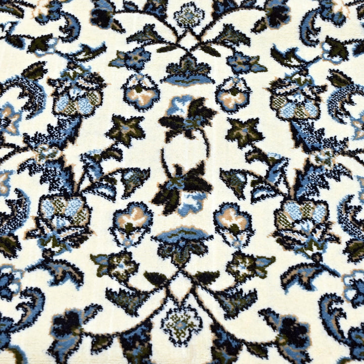 Ivory Black Hand-Knotted Prayer Rug 2.5x4 FT