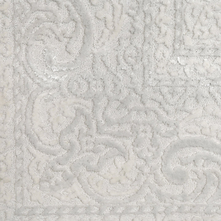 Off White Plain Turkish Rug 5X8 Ft