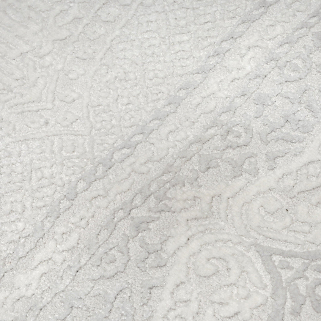 Off White Plain Turkish Rug 5X8 Ft