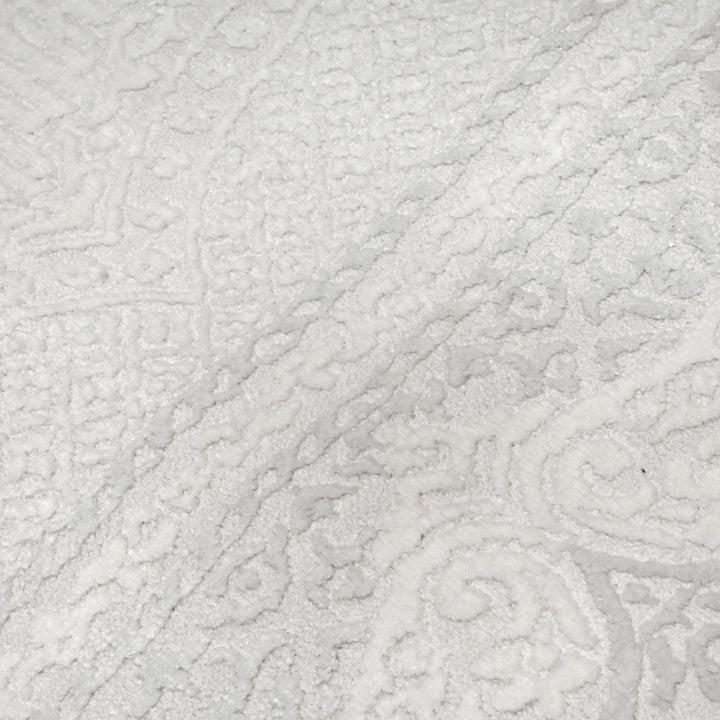 Off White Plain Turkish Rug 5X8 Ft