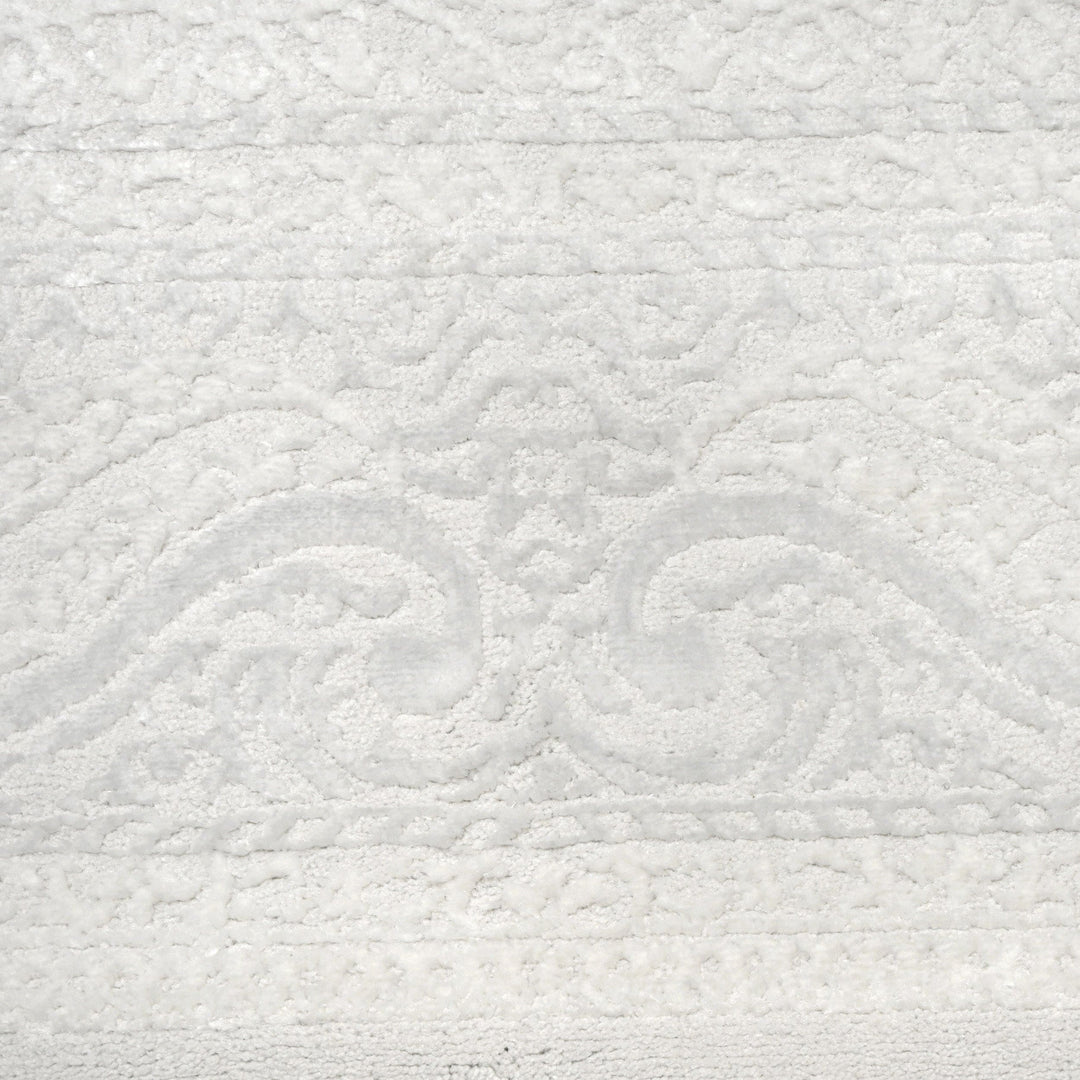 Off White Plain Turkish Rug 5X8 Ft