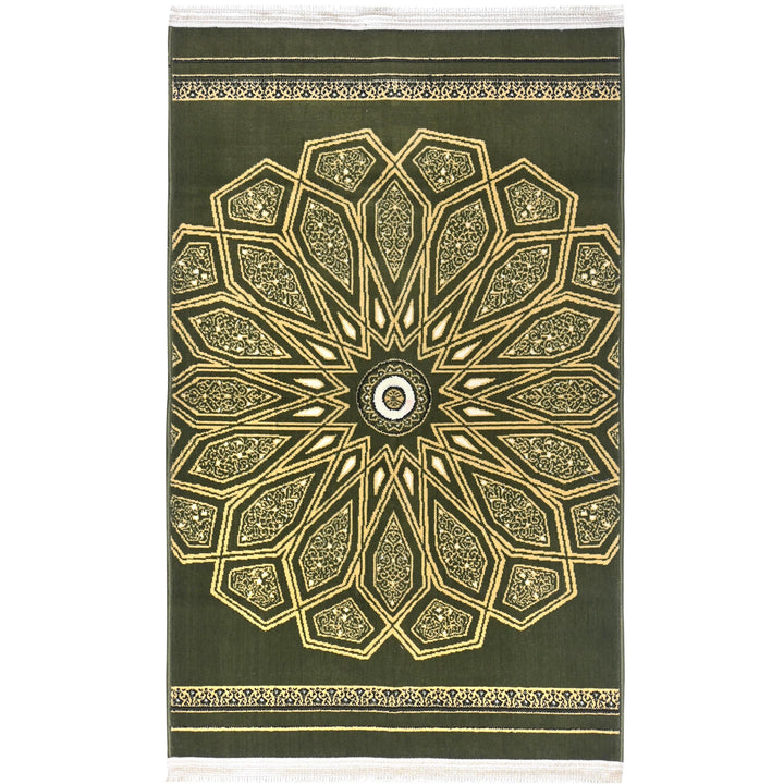 Olive Green Hand-Knotted Prayer Rug 2.5x4 FT