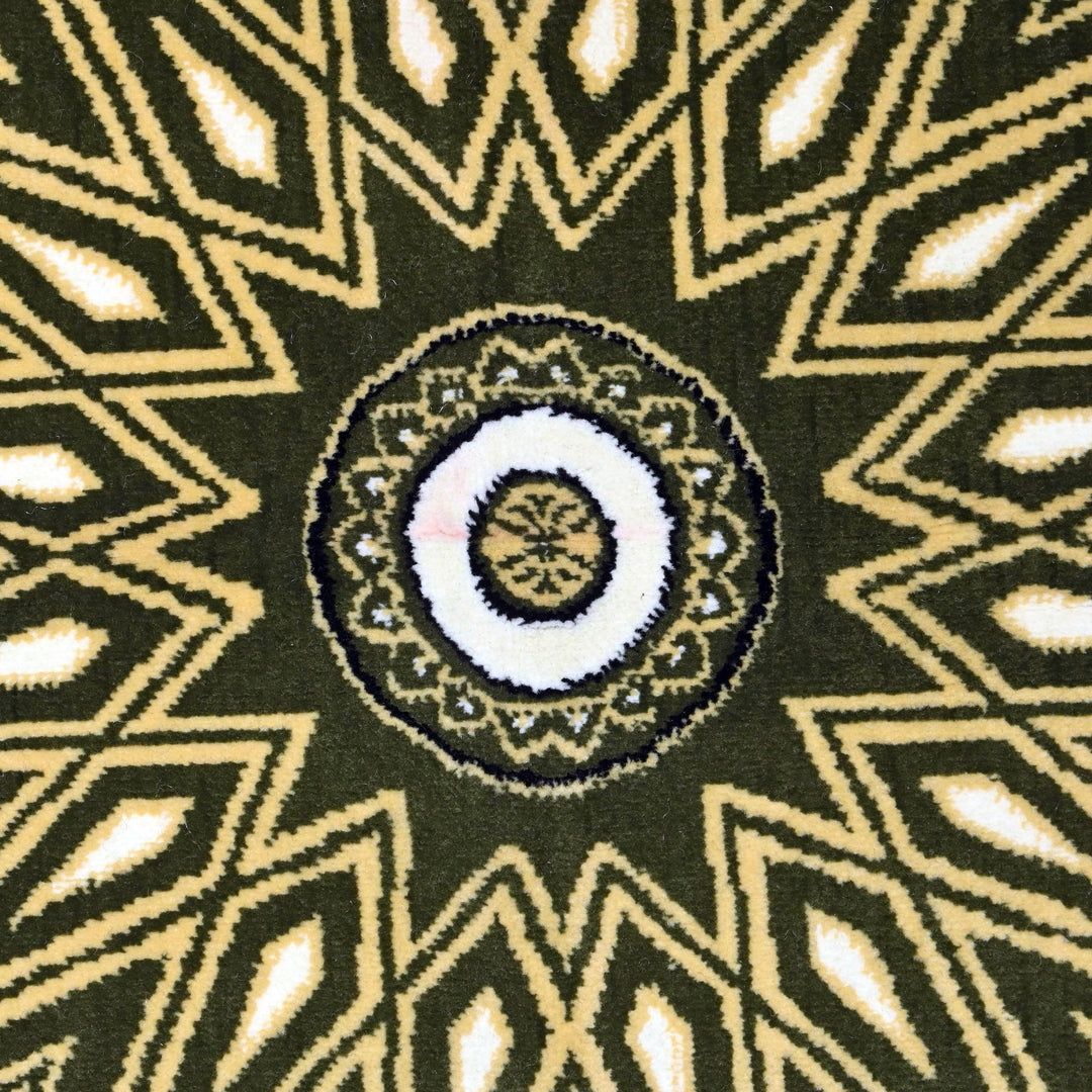 Olive Green Hand-Knotted Prayer Rug 2.5x4 FT