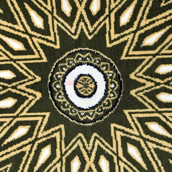 Olive Green Hand-Knotted Prayer Rug 2.5x4 FT