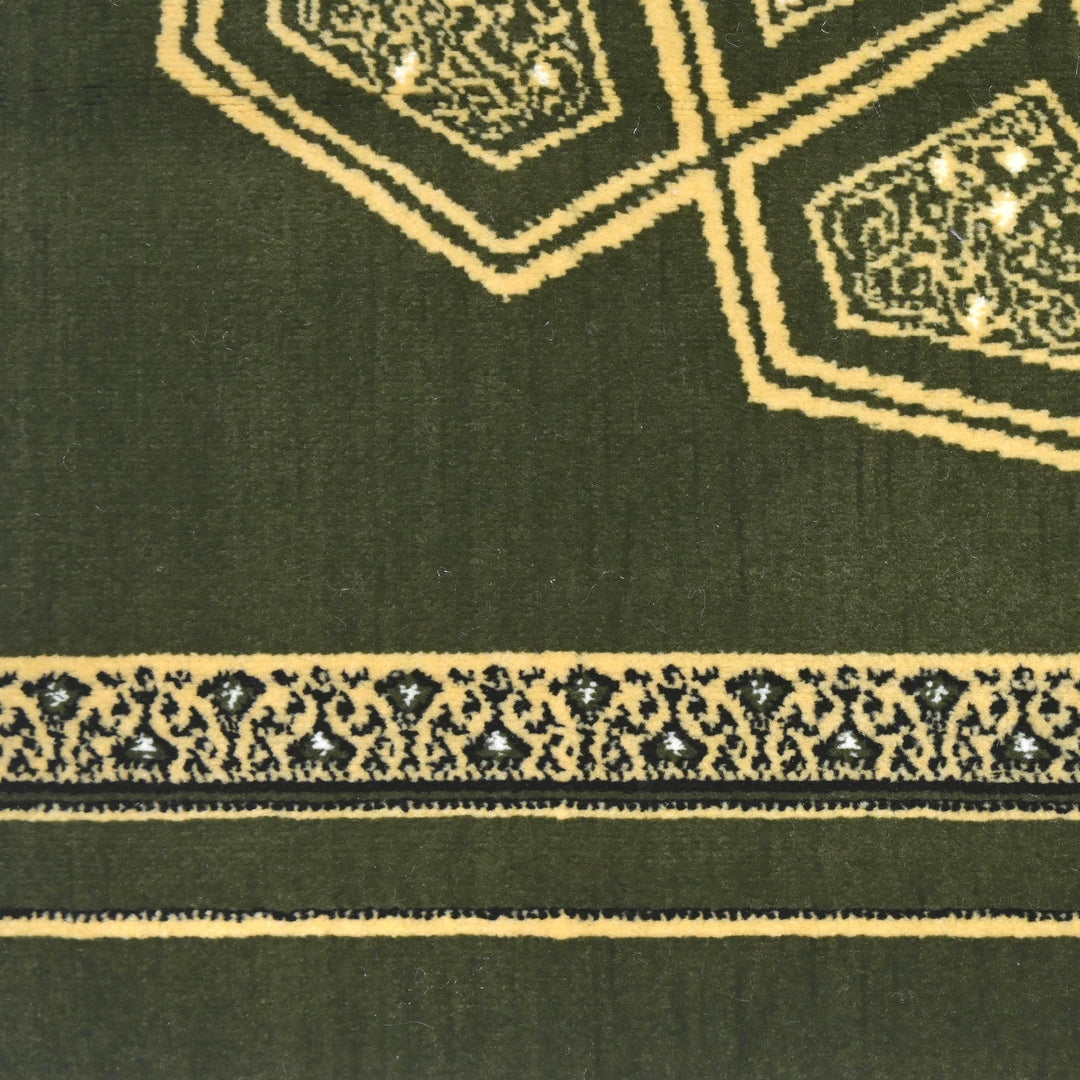 Olive Green Hand-Knotted Prayer Rug 2.5x4 FT