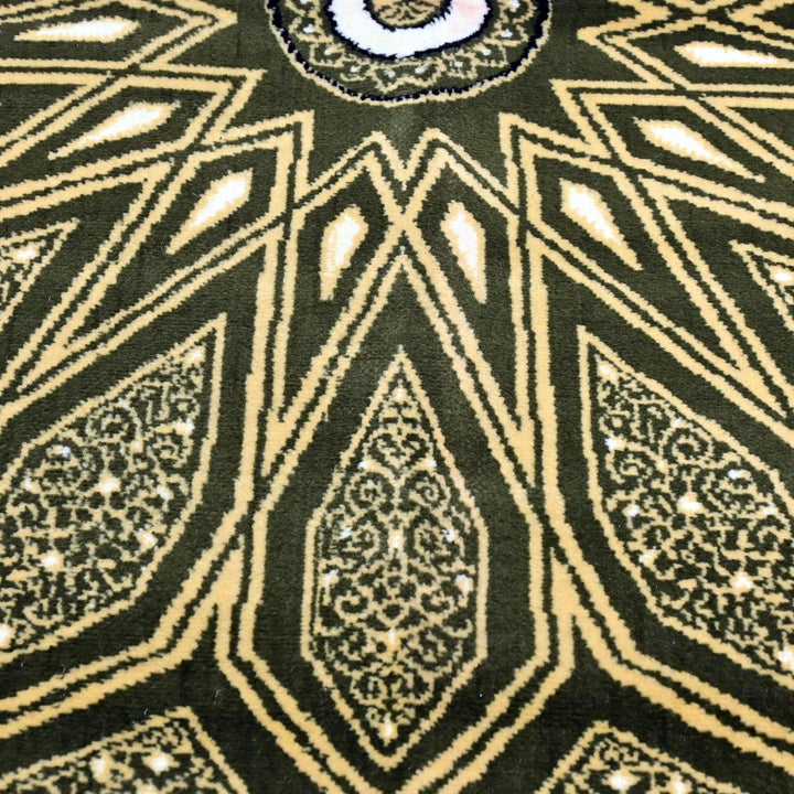 Olive Green Hand-Knotted Prayer Rug 2.5x4 FT