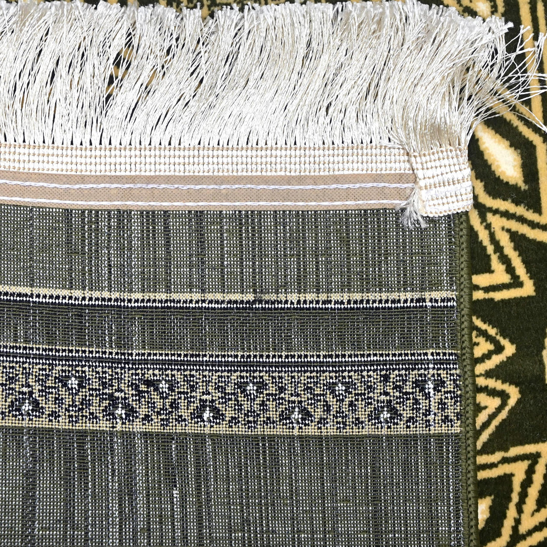 Olive Green Hand-Knotted Prayer Rug 2.5x4 FT