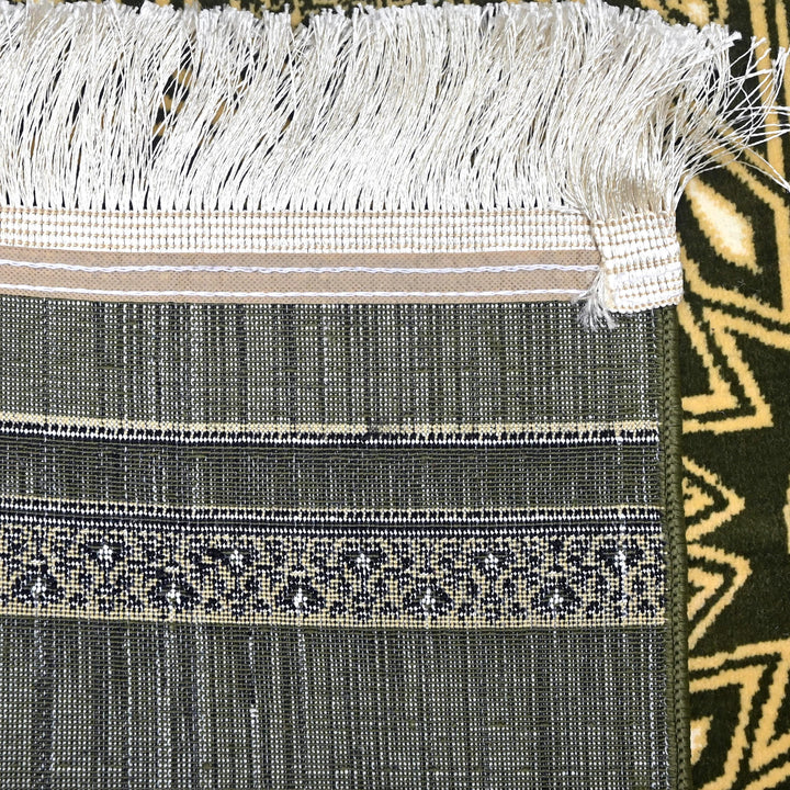 Olive Green Hand-Knotted Prayer Rug 2.5x4 FT