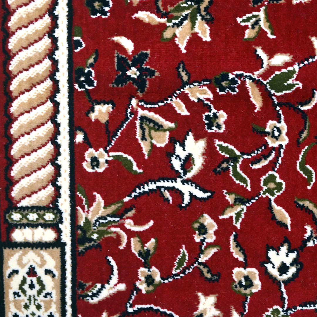 Red Medallio Hand-Knotted Prayer Rug 2.5x4 FT