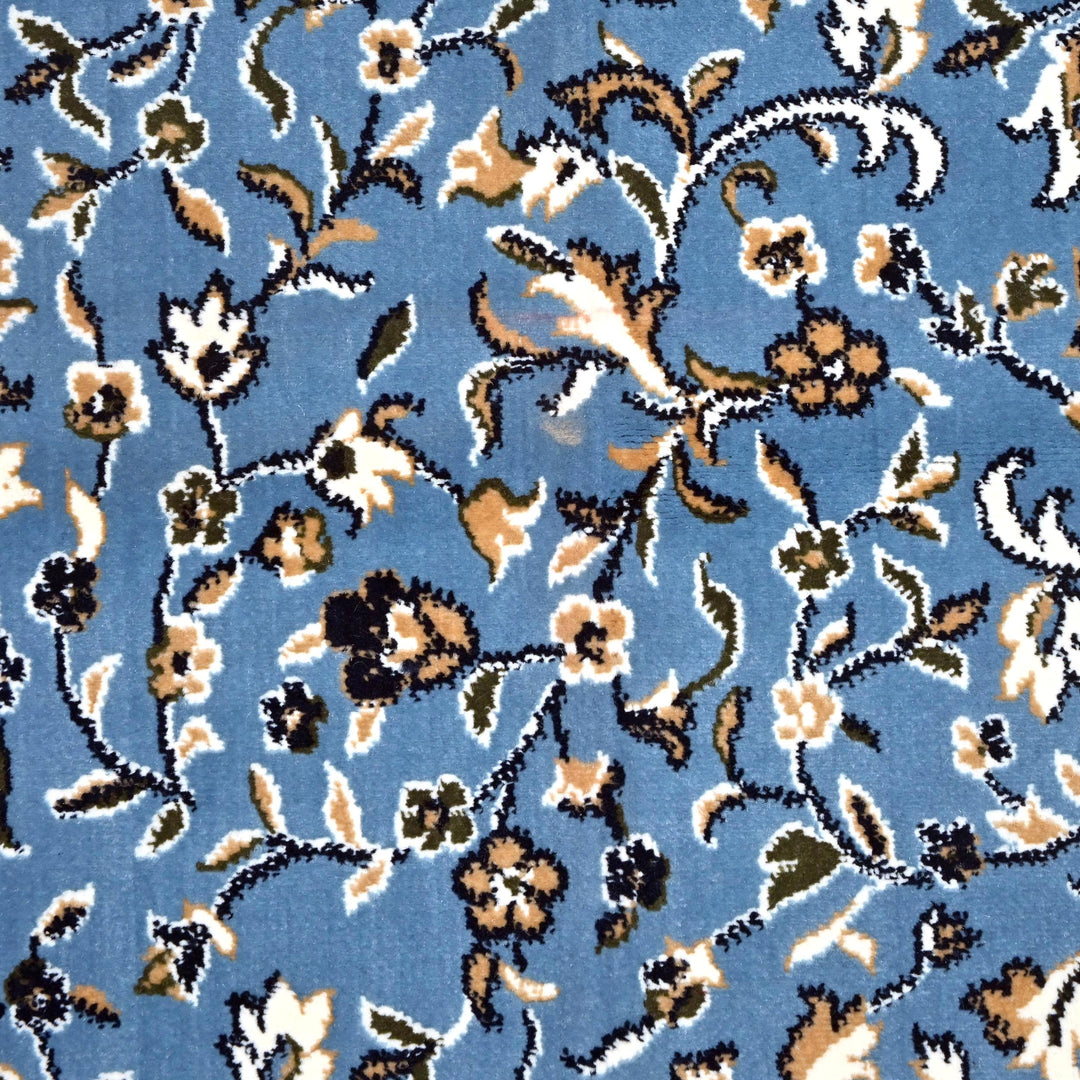 Blue Floral Hand-Knotted Prayer Rug 2.5x4 FT