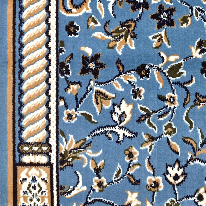 Blue Floral Hand-Knotted Prayer Rug 2.5x4 FT