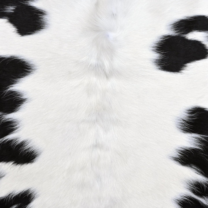 Brazilian White Black Spotted Cow hide Rug 4.5x4.5 FT