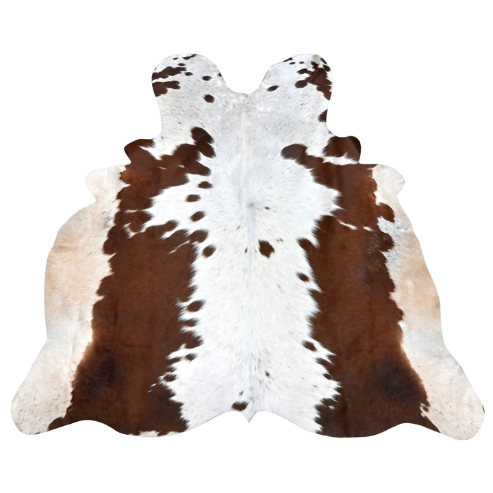 Brazilian Dark Tricolor Cow hide Rug 4.5x4.5 FT