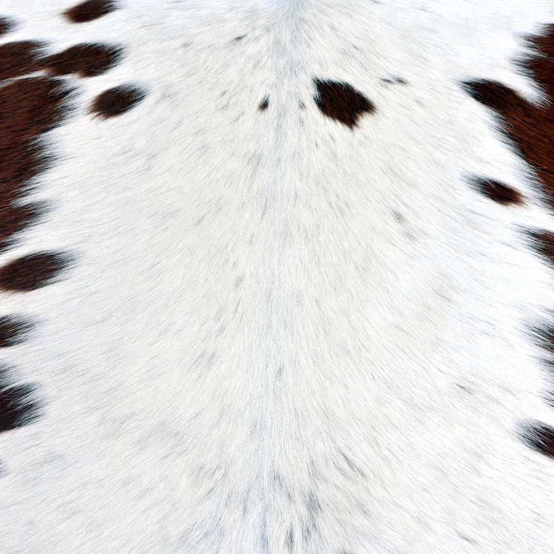 Brazilian Dark Tricolor Cow hide Rug 4.5x4.5 FT