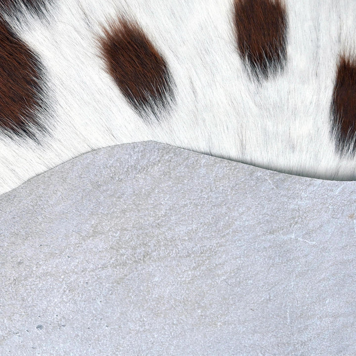 Brazilian Dark Tricolor Cow hide Rug 4.5x4.5 FT