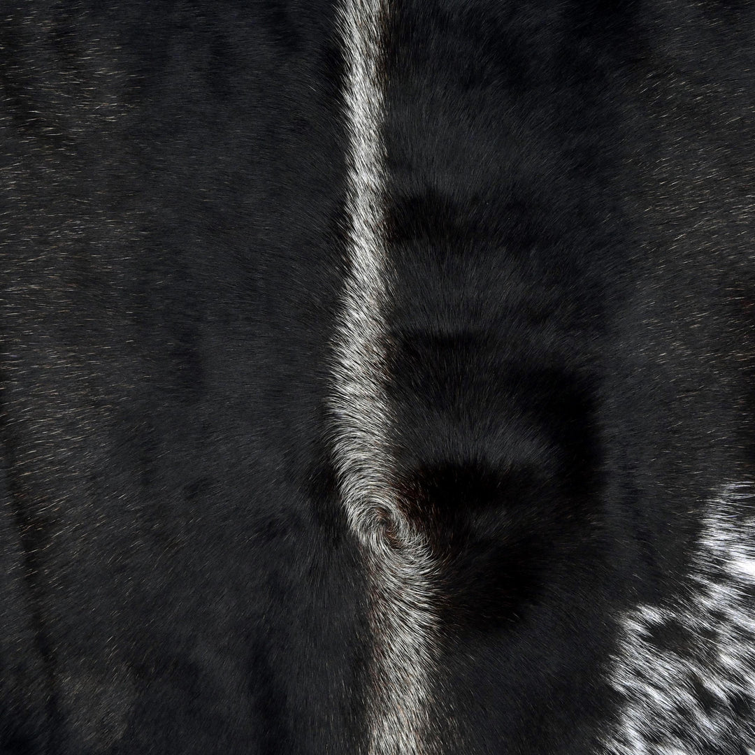 Brazilian Dark Tricolor Cow hide 4.5X5 FT