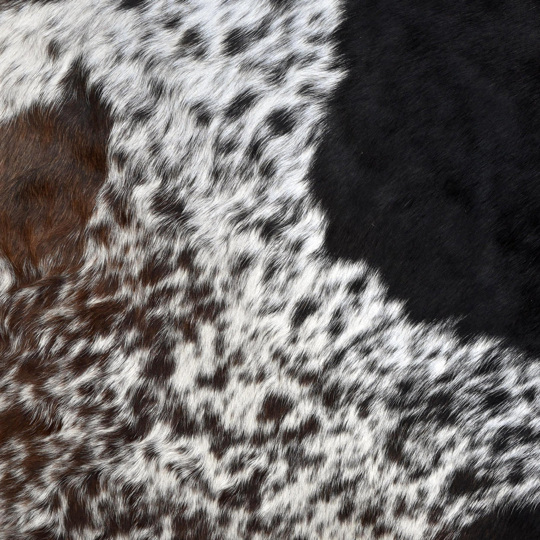 Brazilian Dark Tricolor Cow hide 4.5X5 FT