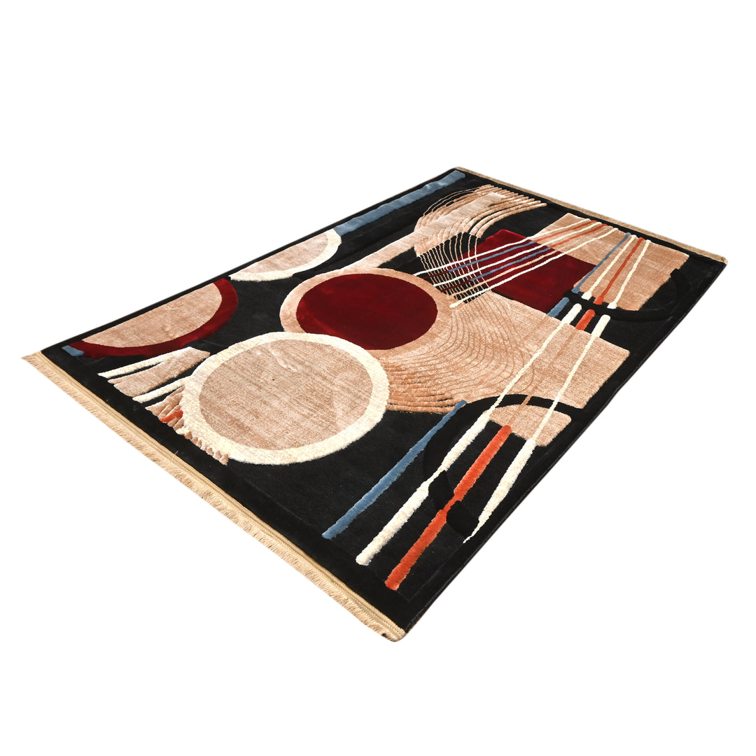 Geometric Turkish Embossed Rug 5x8 FT