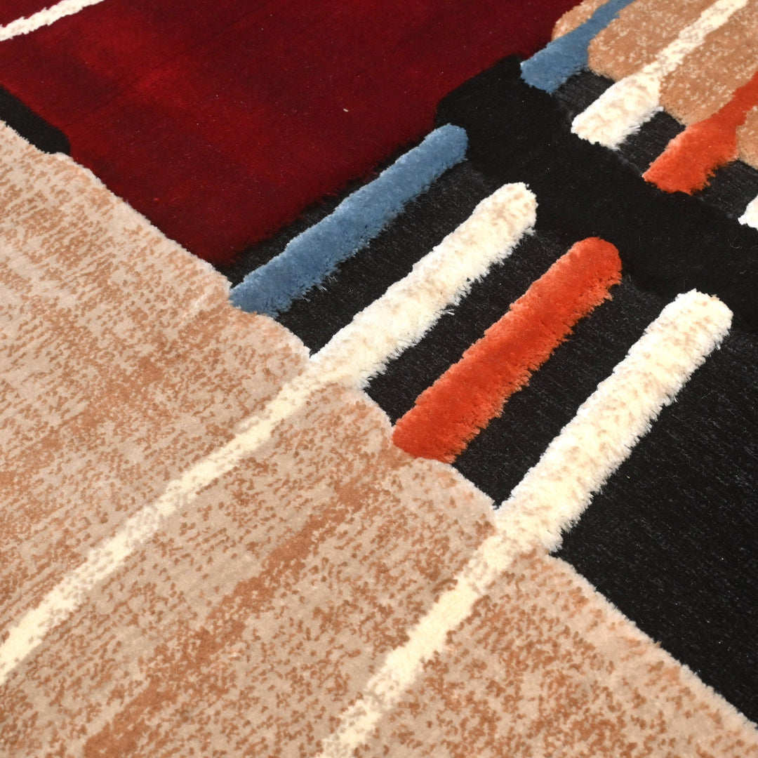 Geometric Turkish Embossed Rug 5x8 FT