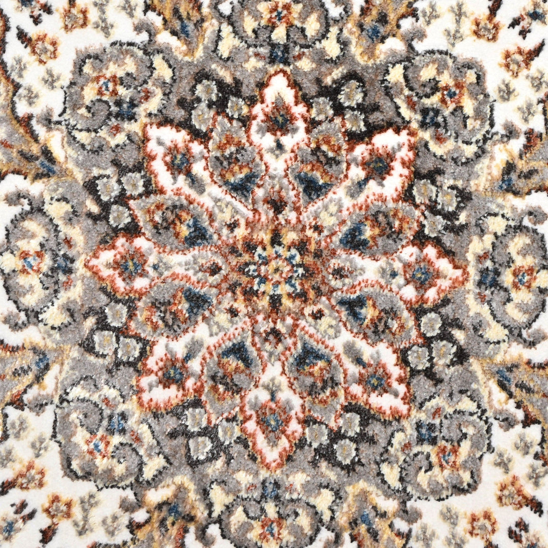 Grey Floral Turkish Rug 5X8 Ft