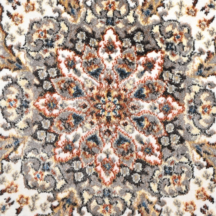 Grey Floral Turkish Rug 5X8 Ft