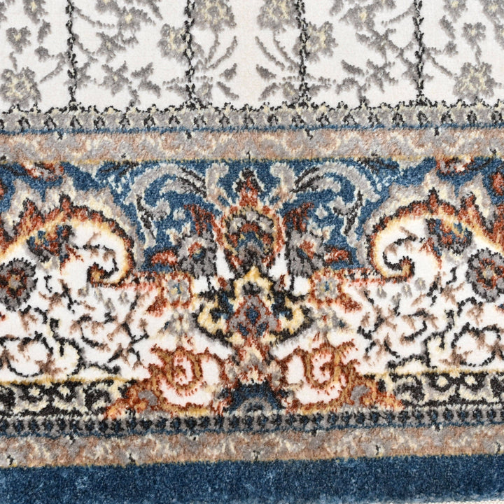 Grey Floral Turkish Rug 5X8 Ft