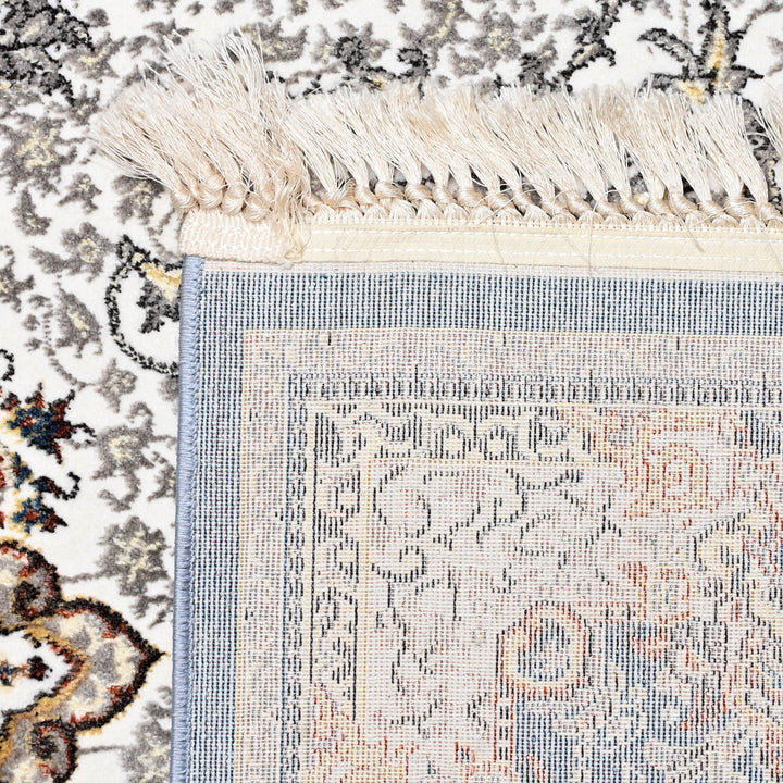 Grey Floral Turkish Rug 5X8 Ft