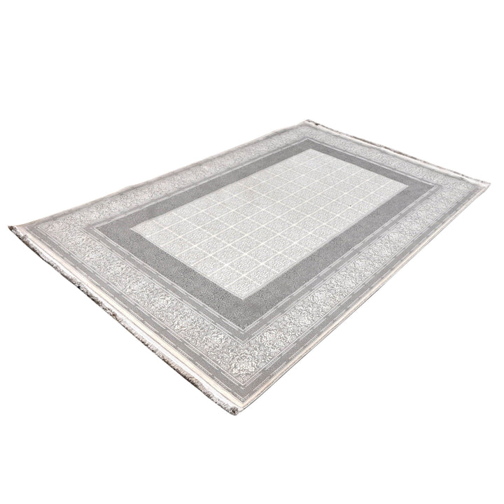 Grey Plain Turkish Rug 5X8 Ft