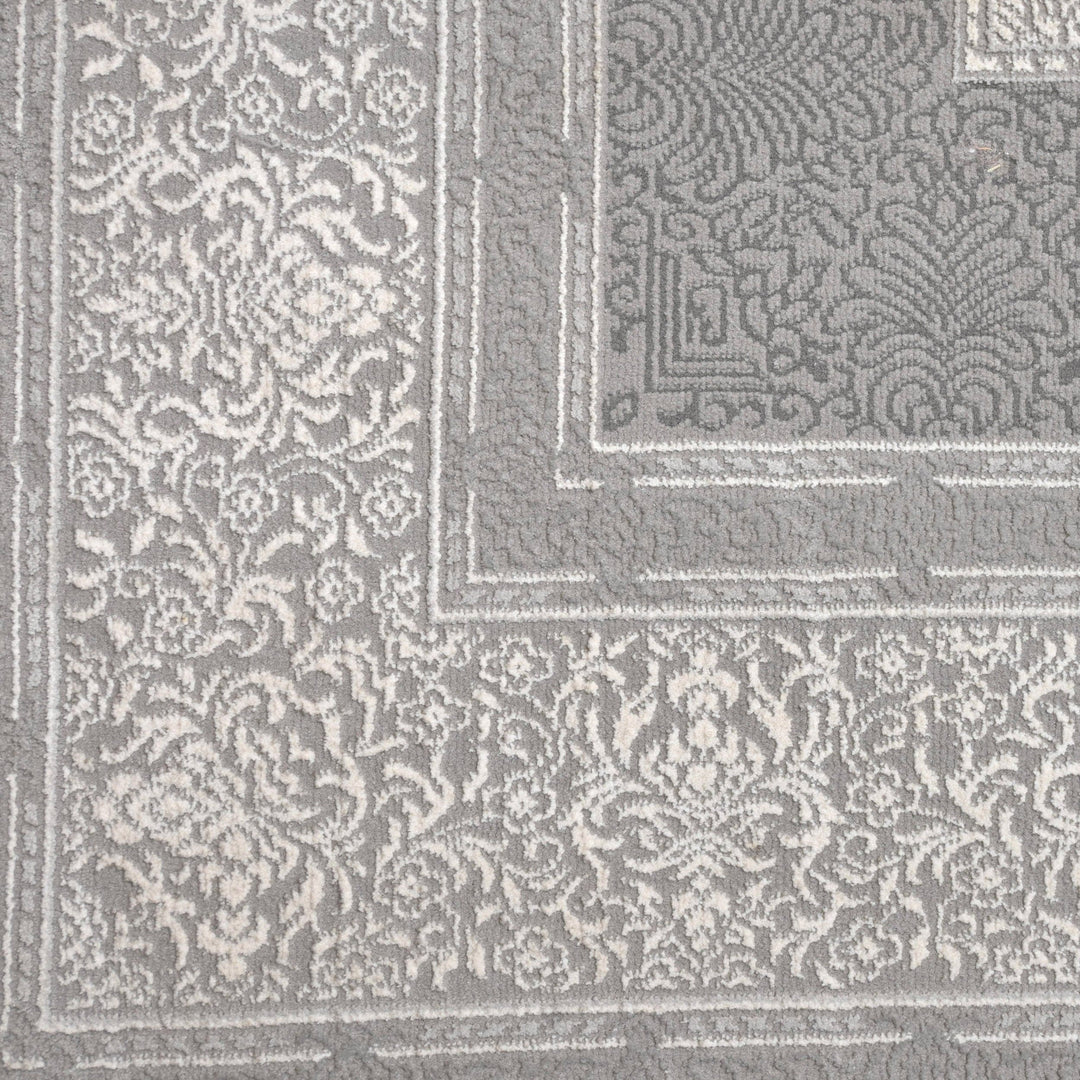 Grey Plain Turkish Rug 5X8 Ft