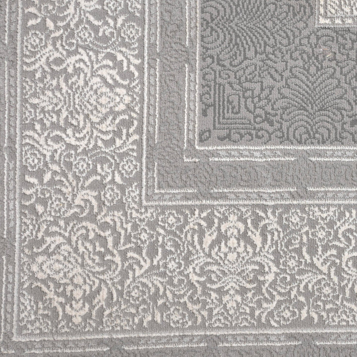 Grey Plain Turkish Rug 5X8 Ft