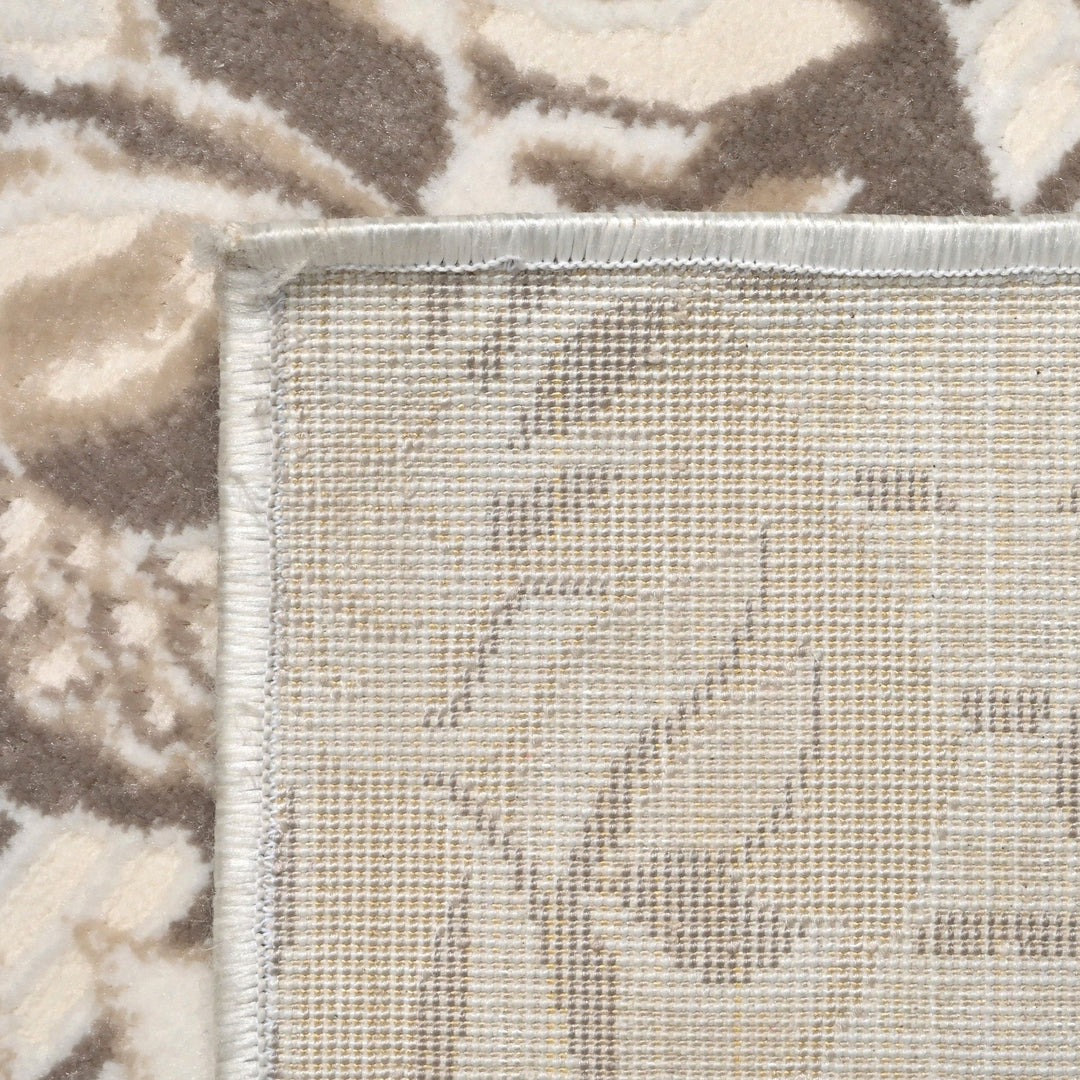 Off White Check Turkish Rug 4X6 FT