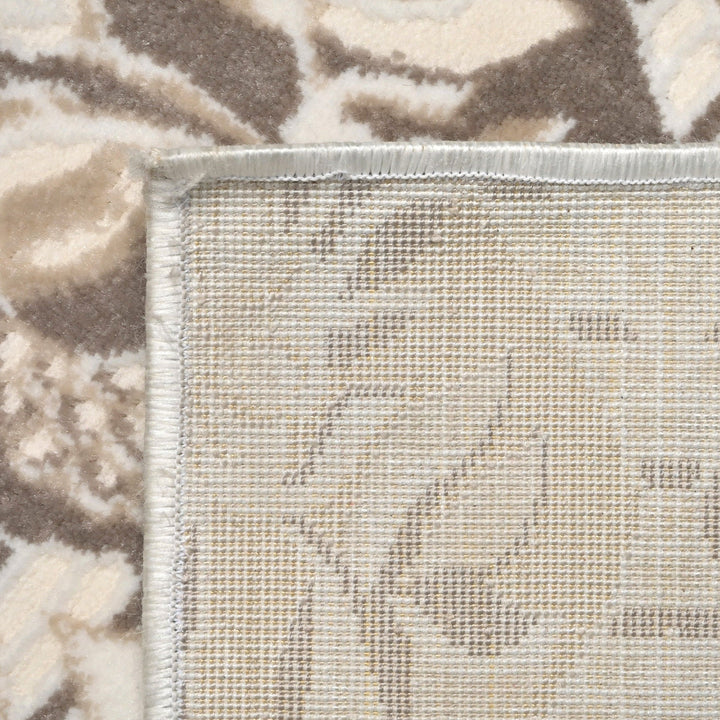 Off White Check Turkish Rug 4X6 FT